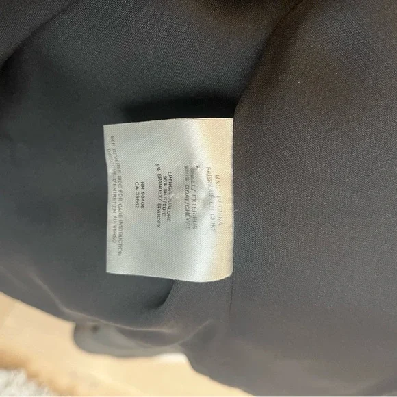 Theyskens' Theory Black Leather Motorcycle Jacket Asymmetrical Zipper - Picture 4 of 4